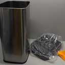 NINESTARS DZT-50-28 Automatic Touchless Motion Sensor Rectangular Trash Can, 13 Gal, Black Trim