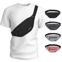MAXTOP Large Crossbody Fanny Pack with 4-Zipper Pockets,Gifts for Enjoy Sports Festival Workout Traveling Running Casual Hands-Free Wallets Waist Pack Phone Bag Carrying All Phones (Black