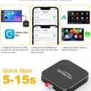 5-in-1 Wireless Carplay Adapter with Netflix YouTube TF Card, Android Auto Wireless Adapter and Apple CarPlay, Plug & Play, Easy Setup, Magic Video Ai Box for OEM Wired Apple Car Play Cars & iOS 10+