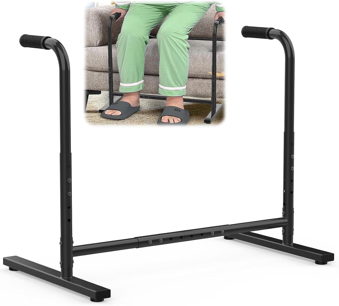 Couch Chair Sofa Stand Assist for Seniors, Height & Width Adjustable Couch Lift Assist for Elderly Mobility Sit to Stand(300LBs Loading, Polish Black)