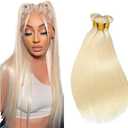 #613 Blonde Bundles Human Hair Blonde Straight Bundles 26 28 30 Inch Brazilian Virgin Remy Hair 3 Bundle 50 Gram Per Bundle 613 Human Hair Extensions