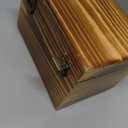 DRASTAR Index Card Holder, 3x5 Index Card Box, Wooden Index Card Organizer with 45 Dividers, Flashcard Notecard Holders for Home Office, Brown