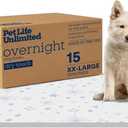 Pet Life Unlimited Overnight Extra Extra Large Puppy Pads  30" x 36", 15 Count (XXL) | Stylish Dog Training Pads with Odor Controlling Wetness-Activated Jasmine Honey Scent | USA Made