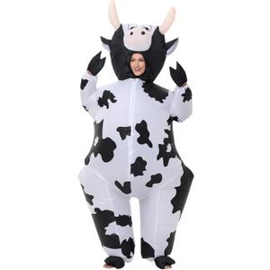 Inflatable Cow Costume Adult Animal Costume Halloween Inflatable Costume Christmas Cow Blow Up Suit for Women Cosplay