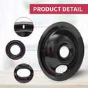 Black Stove Burner Drip Pans for Electric Stove Top - 318067051 5304430150 Perfectly Fit Frigidaire Kenmore Electric Range - 10% Energy Save by Enamel Spraying -2 x 6 in, 2 x 8 in