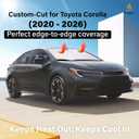 EcoNour Windshield Sunshade Compatible for Toyota Corolla 2020-2024 2025 2026 L, LE, XLE, SE, XSE, Nightshade/Apex Edition (Not for Corolla Cross) Sun Visor for Front Window Cover, Car Accessories