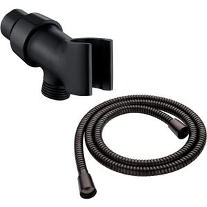 BRIGHT SHOWERS 69 Inches Shower Hose with Brass Shower Head Holder, Oil-Rubbed Bronze