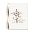 OSLYSOF I Am Affirmation Christian Spiral Notebook, Floral Cross Bible Verse Journal, Religious Prayer Notebooks for Note Taking, Scripture Journal, 5.5x8.3 Inch with 164 Pages