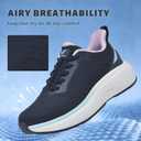 Wondamo Women's Walking Shoes Slip On Comfortable Rebound Running Tennis Shoes Lightweight Breathable Non Slip Supportive Casual Athletic Fashion Sneakers, Size 9 US Women