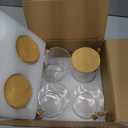 Deeriz Airtight Food Storage Containers with Bamboo Lids and Spoon for Coffee Beans, Flour, Cookie, Sugar, Tea, Nuts and Spice Bath salt and more(4 Pack)