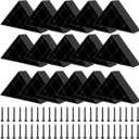 Homaisson 16pcs Couch Legs Replacement Plastic Triangle Corner Sofa Legs Black Couch Legs with Screws Chair Sofa Couch Feet Replacement Furniture Legs, 5.71"5.71"1.6"