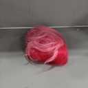 FANCEE Pink Wig with Bangs Long Curly Wavy Wig with Blunt Bangs for Women 26 Inch Synthetic Ombre Hot Pink and Pastel Pink Loose Wave Wigs for Cosplay Halloween Party Daily Use Ghost Roots