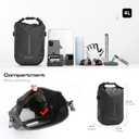Rhinowalk Bike Front Pannier Bag Fork Bag Waterproof Bicycle Rack Bag Shoulder Bag for E-Scooter Mountain Bike Accessories -Black, 4L