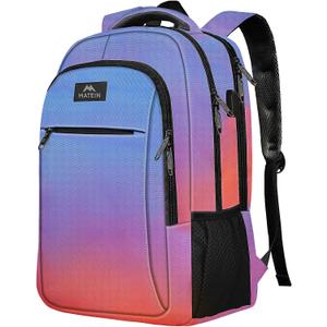 MATEIN Fashion Laptop Backpack, Slim Sturdy Travel Laptops Backpack with USB Charging Port, Anti Theft Water Resistant College Computer Bag Gift for Men & Women Fits 15.6 Inch Notebook (Tie-dye)
