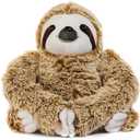Realistic Sloth Stuffed Plush Toy Animal - Cuddly, Huggable, Silky Fur - Cute Brown Three Toed Sloth for Girlfriend Birthday Gift