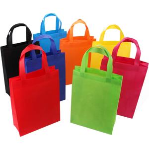 Tosnail 32 Pack Reusable Gift Bags, Fabric Tote Party Bags Treat Bag - Assorted 8 Colors