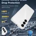 FNTCASE for Samsung Galaxy S25-FE Case: for Samsung Galaxy S25 FE Clear Military Grade Drop Protection Anti Yellowing Cell Phone Cover - Rugged Shockproof Protective Bumper Transparent Phonecase