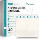 40 Pack Hydrocolloid Wound Dressing 4" x 4", Hydrocolloid Patch Bandages with Self-Adhesive, Bed Sore Bandages, Highly Absorbent for Burn, Blister, Acne Care, Sterile and Waterproof