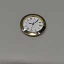 Hicarer 1-1/2 Inch (37 mm) Round Quartz Clock Insert Replacement Mini Quartz Movement Miniature Clock with Roman Numerals Fit 35 mm Diameter Hole White Dial (Gold Bezel)