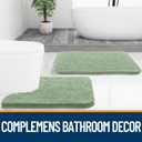 OLANLY Bathroom Runner Rugs 44x24, Soft Absorbent Chenille Bath Rugs, Rubber Backing Quick Dry, Machine Washable Long Bath Mats for Bathroom Floor, Tub and Shower, Home Decor Accessories, Sage Green