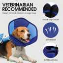 Dog Cones for Large Dogs, Soft Pet Cone Stop Licking After Surgery, Adjustable Pet E-Collar Alternative for Wound Healing, Dark Blue X-Large