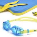 KX Toddlers Baby Swim GogglesKids Swimming Goggles for Kids Age 0-5 Years Old (Blue)