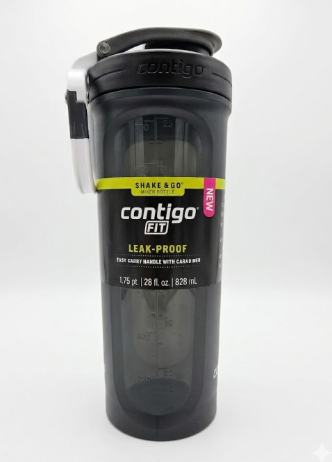 Contigo Fit Leak-Proof Shake & Go Mixer Bottle 28 oz Sake Color