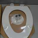 Bemis 1500EC Durable Wooden Toilet Seat, Easy Clean Hinges, Made in USA, Elongated, White