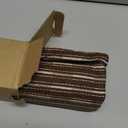 Kevin Textile Pack of 2 Decorative Burlap Linen Throw Pillow Covers Boho Woven Texture Modern Farmhouse Pillowcases Striped Cushion Cover for Sofa Couch Bed, 24x24 Inch Brown