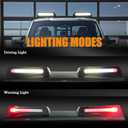 Running Lights Compatible With 2009-2014 Ford F-150 Universal Front Top Roof Mounted Driving Fog Light Lamps With Switch And Wiring Harness, Black Frame Clear Lens