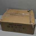 Dresser with Hanging Rack, 4 Drawers Small Closet for Bedroom, Reversible Fabric Kids Chest of Drawers with Clothes Rack, Tall Storage Tower, Sturdy Frame, White, 44''H