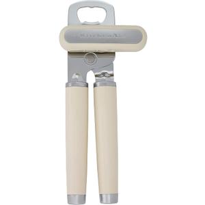 KitchenAid Classic Multifunction Can Opener and Bottle Opener Easy to Use, Razor Sharp Stainless Steel Cutting Wheel, Soft Ergonomic Handles, Almond Cream (8.34-Inch)