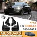Car Mud Splash Guards Mud Flaps Fender Kit for Toyota Corolla Sedan SE LE 2020 2021 2022 2023 2024 2025 Mudguard Accessories Front and Rear 4-PC Set
