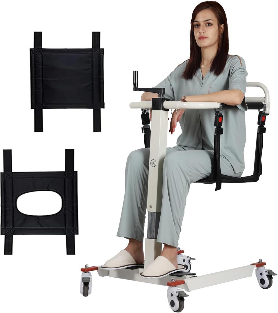 Patient Lift Transfer Chair, Patient Lift Wheelchair for Home and Car, Patient Transfer Lift Wheelchair, Transfer Chair for Elderly and Disabled, Patient Lift Aid (Basic)