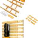 SpaceAid Bamboo Drawer Dividers 4 Pack with 9 Inserts and 6 Pack (17-22 in), with 3 Sizes 9 Pack Inserts Set