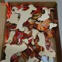 Chunful 54 Pcs Dachshund Tree Ornaments Christmas Dog Hanging Ornaments Wood Dog Figurines for Christmas Tree Hanging Pet Decorations Party Gifts, 9 Styles (Dachshund)