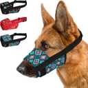 CollarDirect Dog Muzzle - Adjustable Soft Breathable Tribal Nylon Dog Mouth Guard Cover for Small, Medium and Large Dogs, Anti Chewing, Barking & Biting (Pattern 3; M/L)