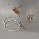 Cute Butterflies & Pearls Adjustable Choker necklace+Jewelry bag+Cleaning Cloth