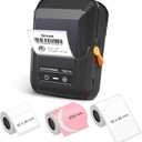 SUPVAN T50M Pro Bluetooth Label Maker Machine with 3 Tapes, Wide Waterproof Label, Versatile App with 30+ Fonts and 660+ Icons, Inkless Labeler for Home, Kitchen, School, Office Organization, Black