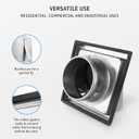 HWG 6" Outdoor Dryer Vent Cover – Stainless Steel Wall Vent Hood with Gravity Flap – Weatherproof Exterior Exhaust Fan Cover for Home & Commercial Use – Pest & Draft Protection