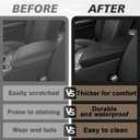 Muslogy Center Console Armrest Cover Fit for Toyota Camry 2018-2024 Accessories, Comfort Armrest Pad Console Lid Cushion Vegan Leather, Regular, Thick