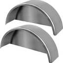 JY PERFORMANCE Trailer Fenders Single Axle, Steel Round Single Axle Trailer Fenders with Fender Backs Fits for 14''-16'' Wheels, 32'' x 9'' x 15'' Separate Fender and Back Plate, Not Welded (2 PCS)