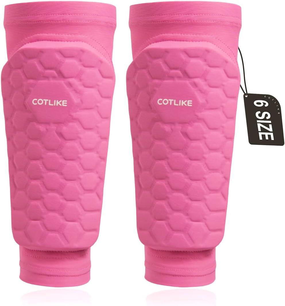 Soccer Shin Guards for Kids Youth Adults, Ski Shin Guards Sleeves for 2-18 Years Old Boys Girls Men, Calf Compression Sleeve with Honeycomb Pads, Espinilleras de Futbol para Hombres, X-Small