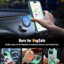 Oterkin Magnetic for iPhone 16 Pro Max Case Compatible with MagSafe [Foldable Invisible Stand][Tempered Glass Screen Protector & Camera Lens Protector] 15FT Military Dropproof Case (Green)