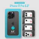 DJBEAR for iPhone 17 Pro 6.3" Wallet Case for Men & Women, All-in-One Flip Folio Cover with 9 Card Slots, Zipper Pocket, Detachable Wrist Strap, Full Body Protection for Apple 17 Pro Black
