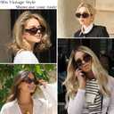 mosanana Oval Retro Trendy Sunglasses for Women 90s Style MS52371