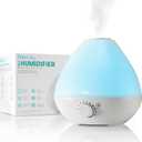 Frida Baby 3-in-1 Cool Mist Humidifier for Large Rooms, Top Fill Humidifier for Bedroom, Allergy Relief, 60 Hour Runtime + Nightlight, Auto Shut-Off, Quiet, Carry Handle, Essential Oil Diffuser