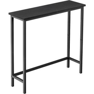 HollyHOME Narrow Console Table, 29.5" Slim Entryway Table, Sofa Stand, Hallway Shelf for Hallway, Bedroom, Living Room, Foyer, Black