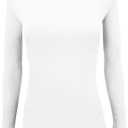 Natural Uniforms Women's Under Scrub Tee Crew Neck Long Sleeve T-Shirt, 
(White, X-Small)