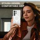 Ruky for Samsung Galaxy S25 Ultra case with Privacy Screen Protector, [Compatible with MagSafe] Transparent Shockproof Protective Phone Case Slim for Samsung S25 Ultra 6.9 inch, Clear